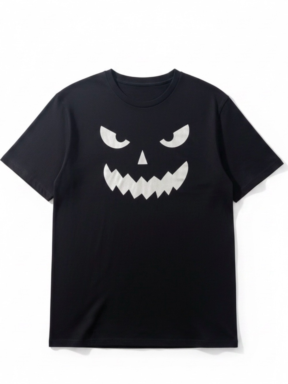10Threads Men’s Jack O’Lantern T-shirt Black - Large